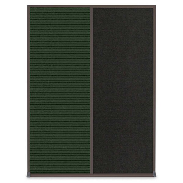 United Visual Products Single Door Radius Plus Corkboard, 24"X UV8001PLUS-BLACK-BLACK - main